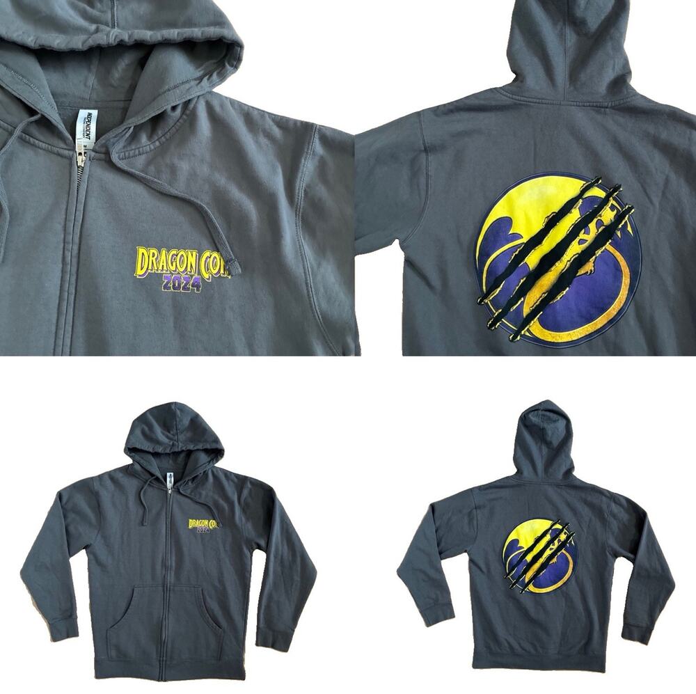 Independent Trading Dragon Con 2024 Men's Size M Full Zip Hoodie Sweatshirt Rare